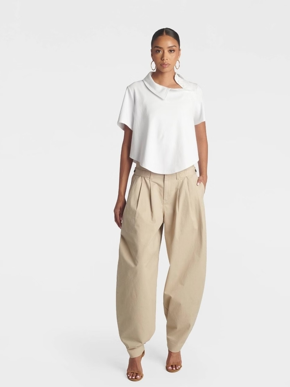 KBB by KAHLANA Women's 'The Asym Polo' - White L